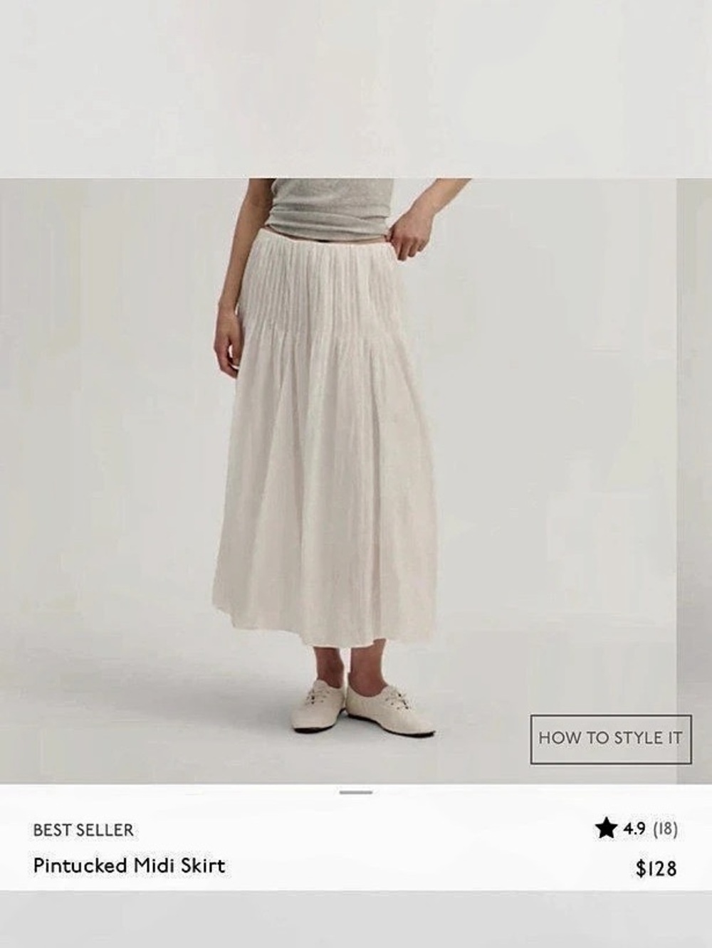 NWT! Madewell Pintucked Midi Skirt. Currently retail $128!